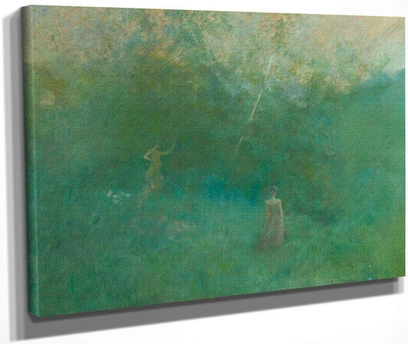 The White Birch By Thomas Wilmer Dewing Fine Art Print