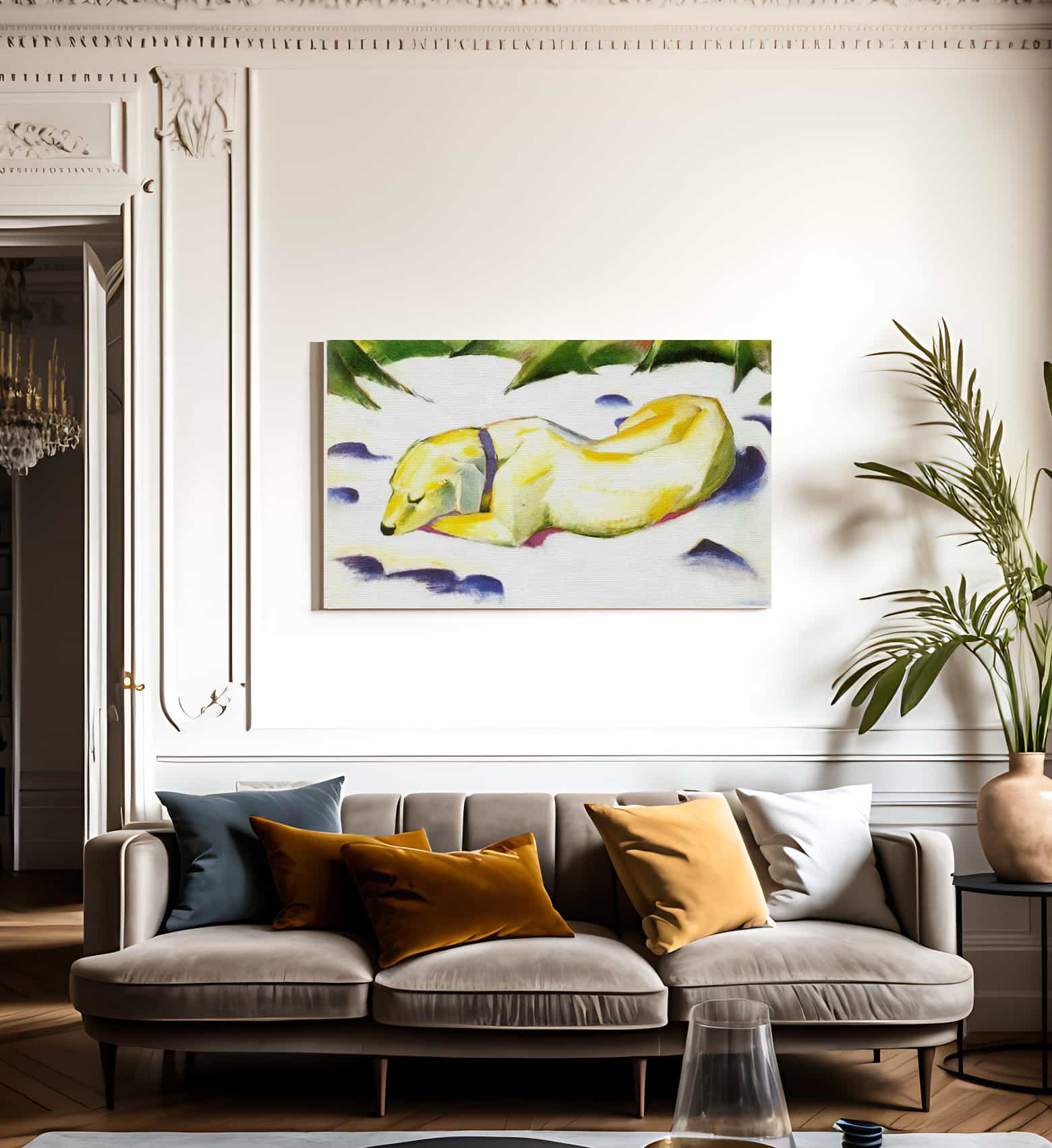 The White Dog By Franz Marc Fine Art Print
