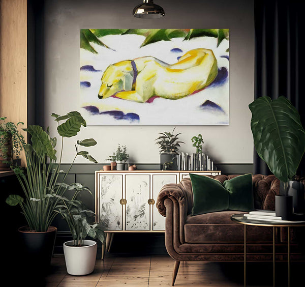 The White Dog By Franz Marc Fine Art Print