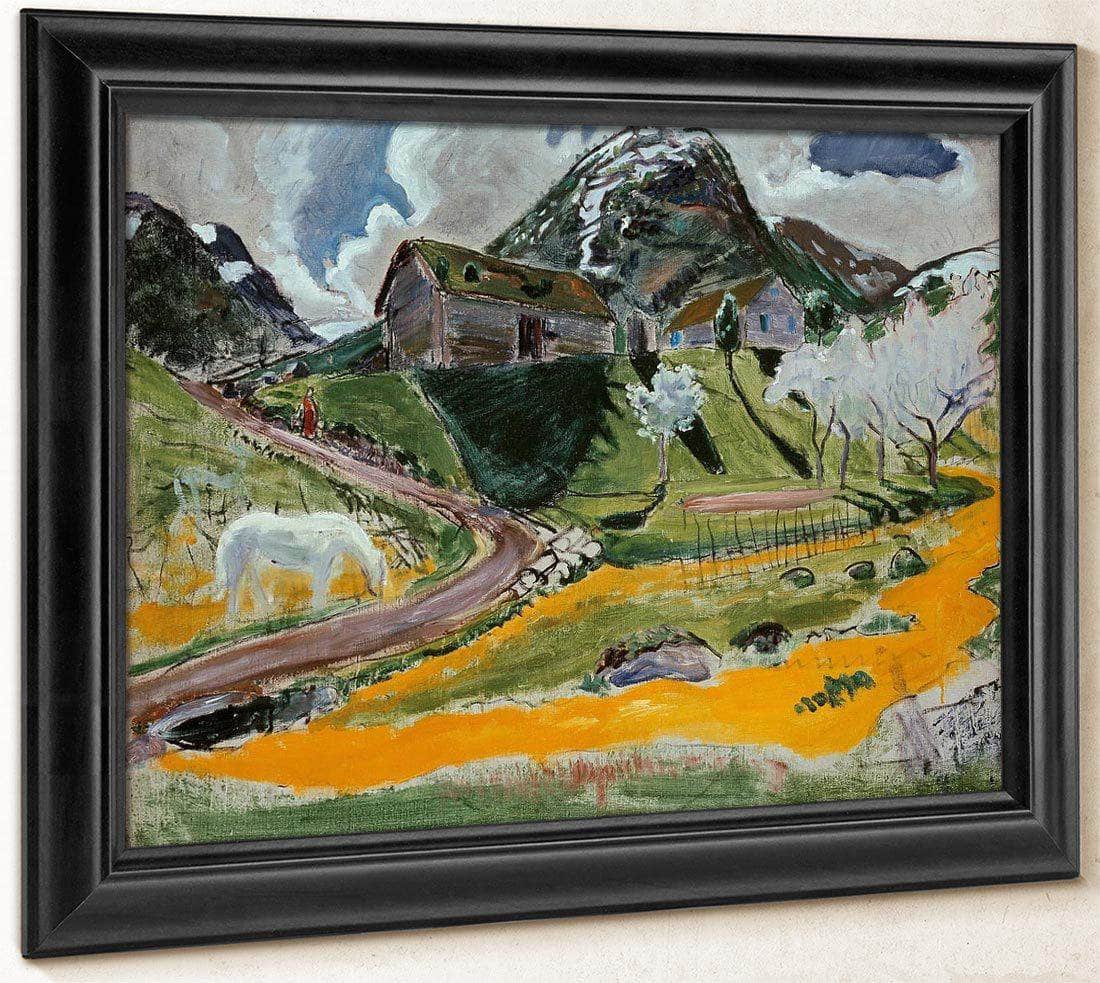 The White Horse In Spring By Nicolai Astrup Fine Art Print