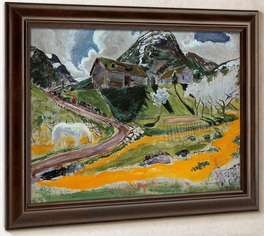 The White Horse In Spring By Nicolai Astrup Fine Art Print