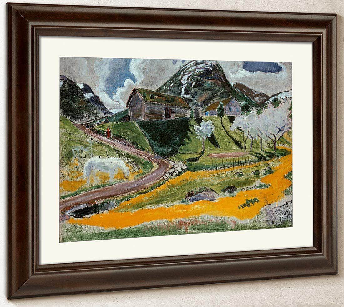 The White Horse In Spring By Nicolai Astrup Fine Art Print