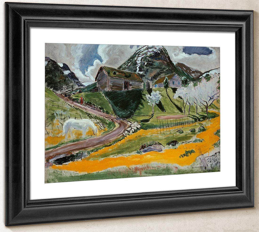 The White Horse In Spring By Nicolai Astrup Fine Art Print
