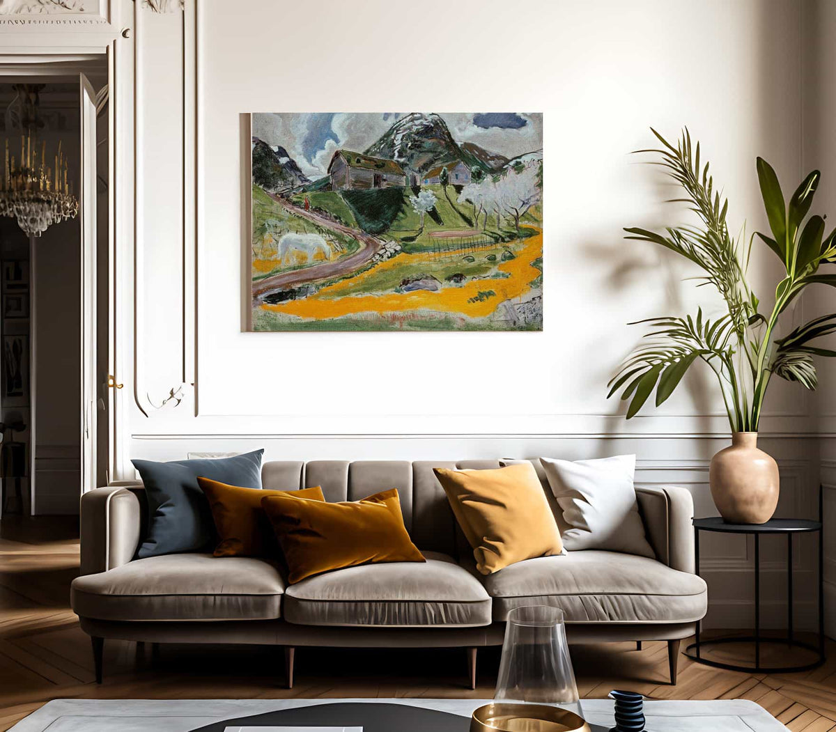 The White Horse In Spring By Nicolai Astrup Fine Art Print