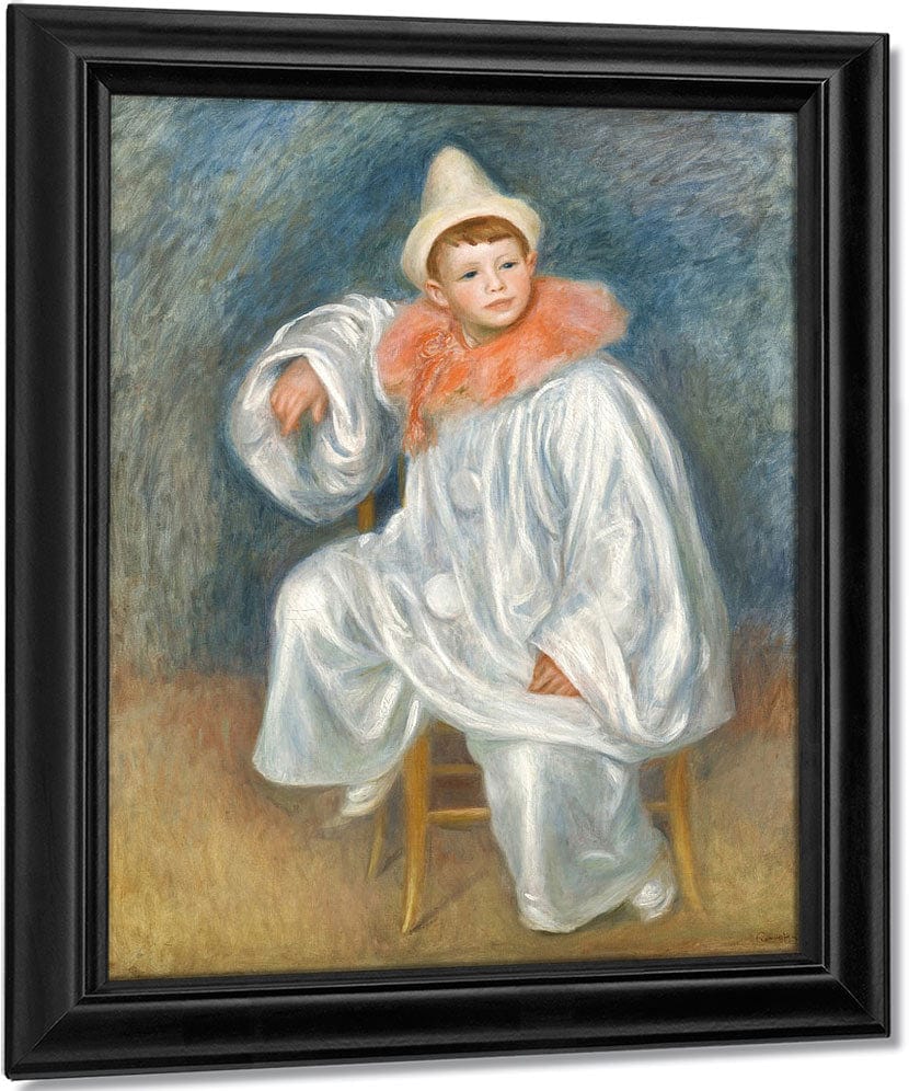 The White Pierrot By Pierre Auguste Renoir Fine Art Print