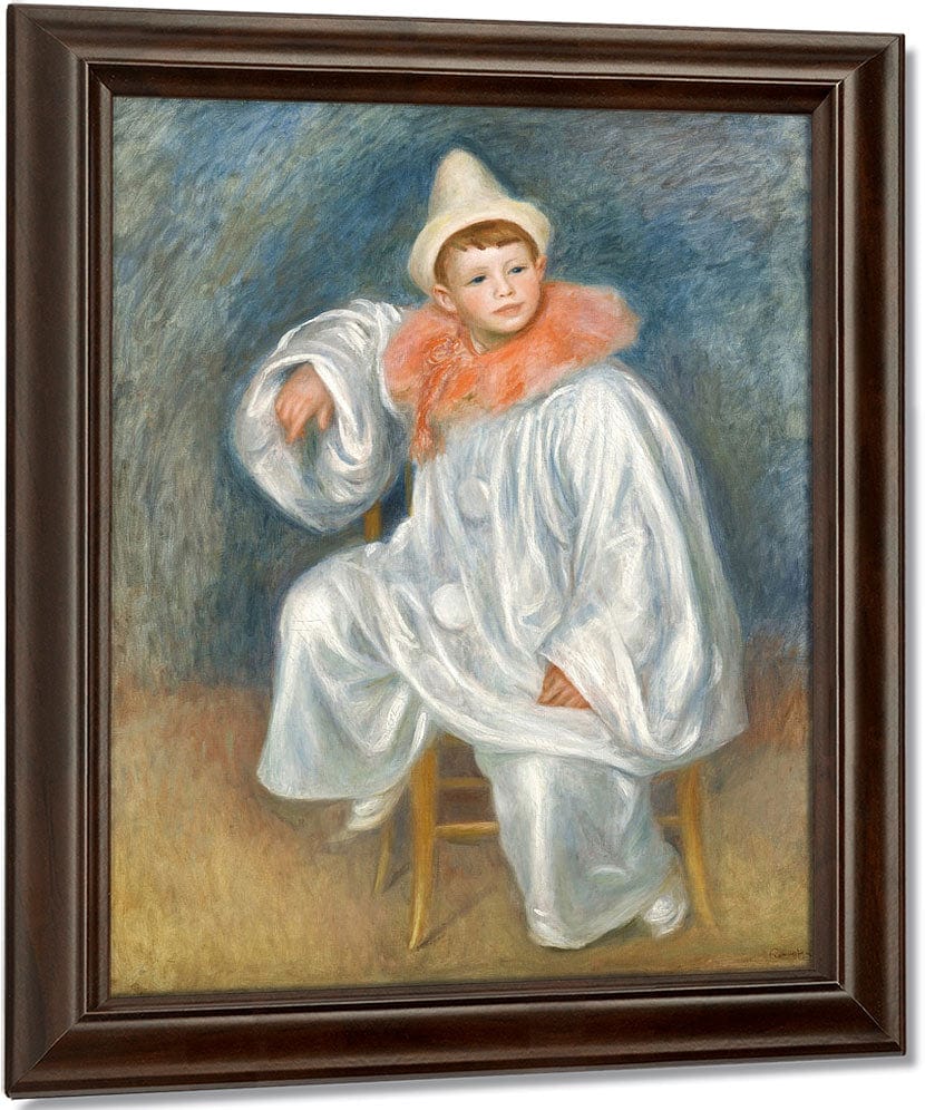 The White Pierrot By Pierre Auguste Renoir Fine Art Print