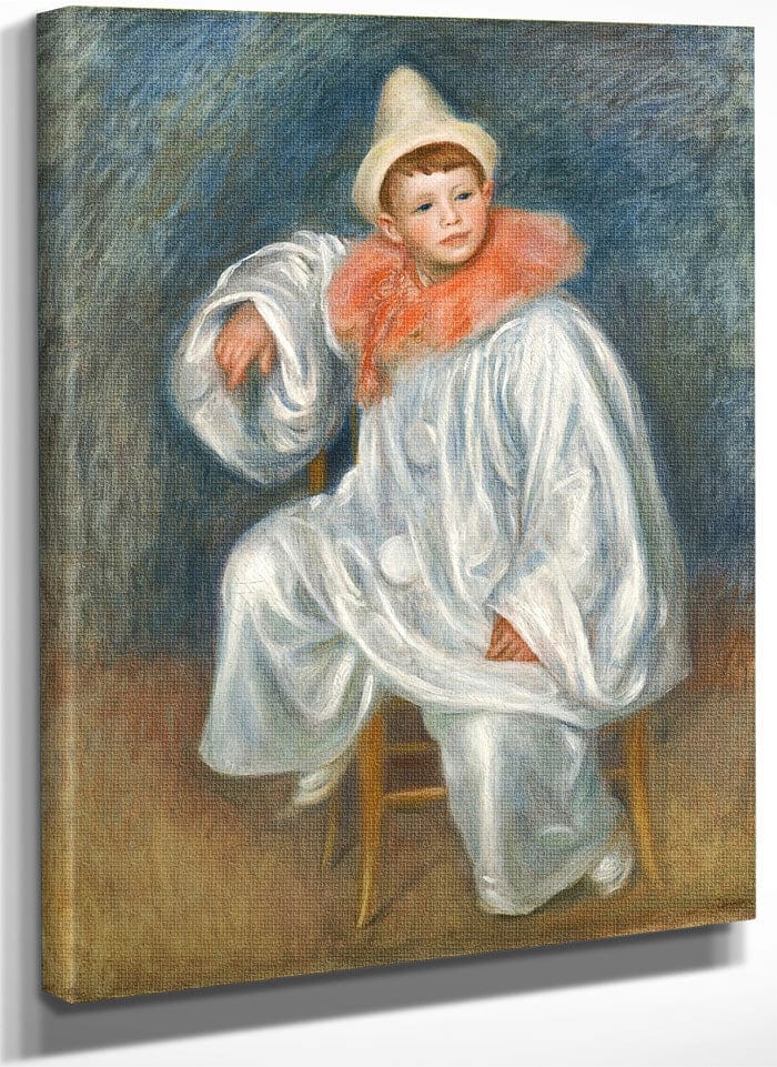 The White Pierrot By Pierre Auguste Renoir Fine Art Print