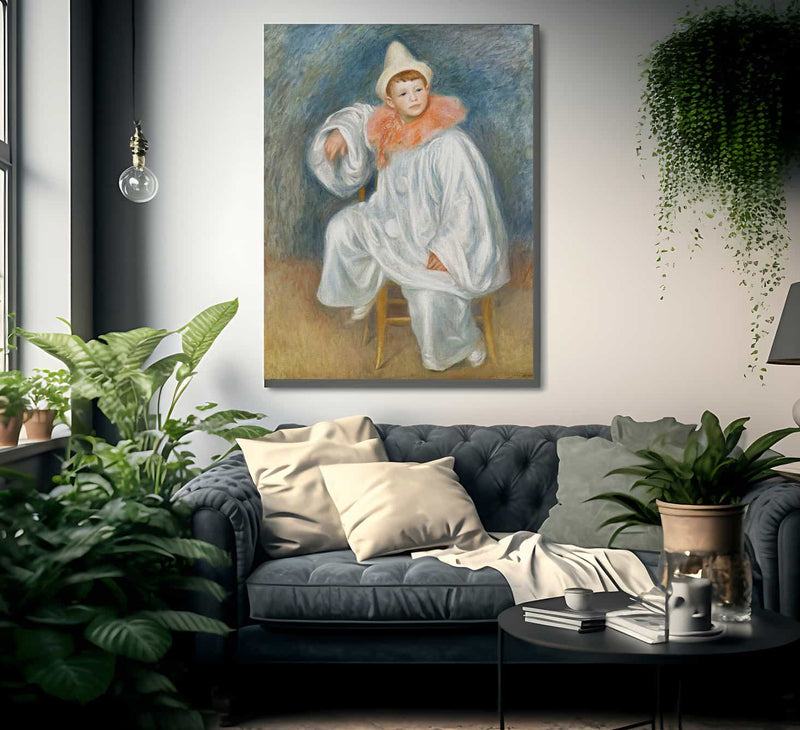 The White Pierrot By Pierre Auguste Renoir Fine Art Print