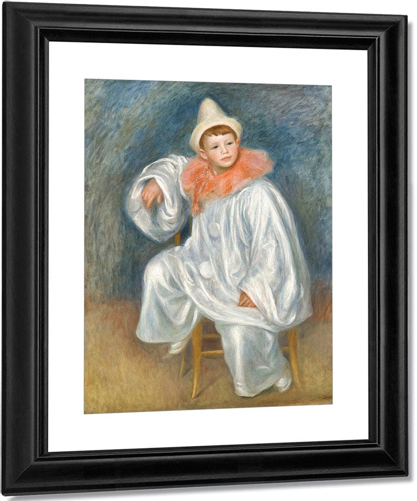 The White Pierrot By Pierre Auguste Renoir Fine Art Print