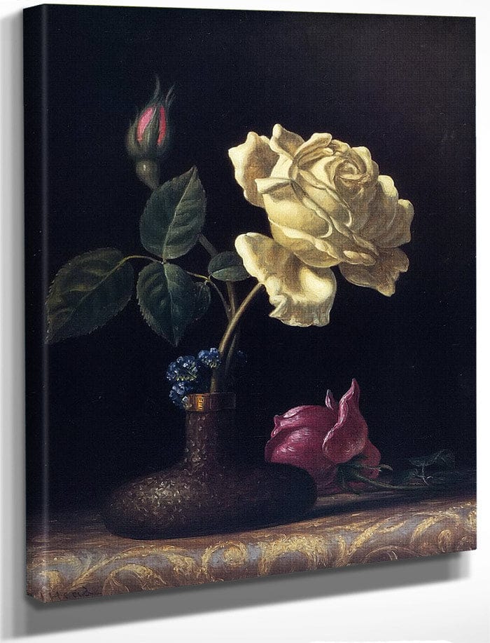 The White Rose By Martin Johnson Heade Fine Art Print