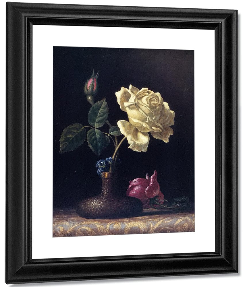 The White Rose By Martin Johnson Heade Fine Art Print