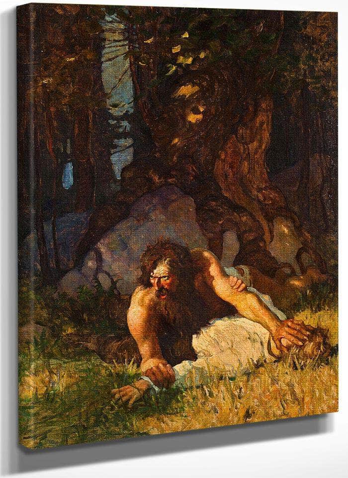 The Wild Man Of Tabor Island By NC Wyeth Fine Art Print