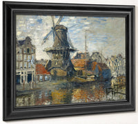 The Windmill On The Onbekende Gracht, Amsterdam By Claude Monet Fine Art Print