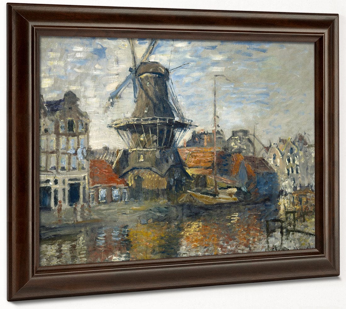 The Windmill On The Onbekende Gracht, Amsterdam By Claude Monet Fine Art Print