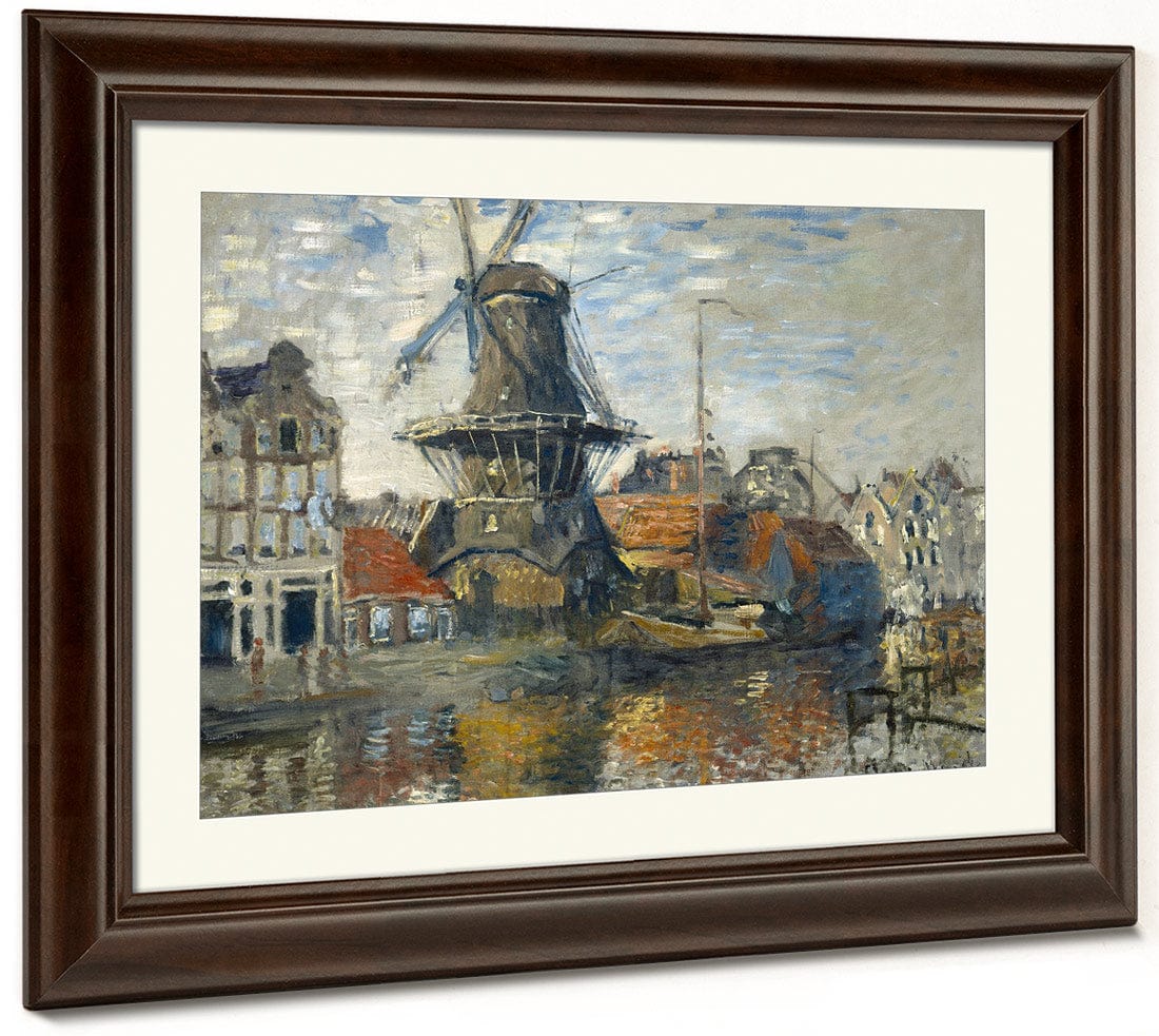 The Windmill On The Onbekende Gracht, Amsterdam By Claude Monet Fine Art Print