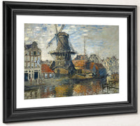 The Windmill On The Onbekende Gracht, Amsterdam By Claude Monet Fine Art Print