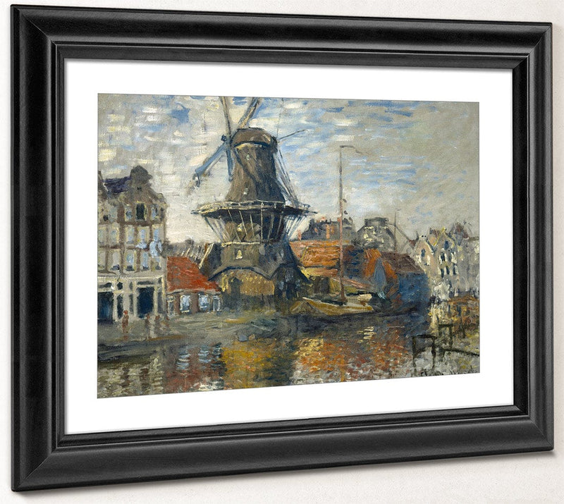 The Windmill On The Onbekende Gracht, Amsterdam By Claude Monet Fine Art Print