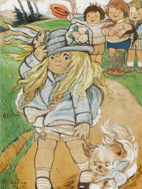 The Windy Day2 By Grace G Drayton Fine Art Print