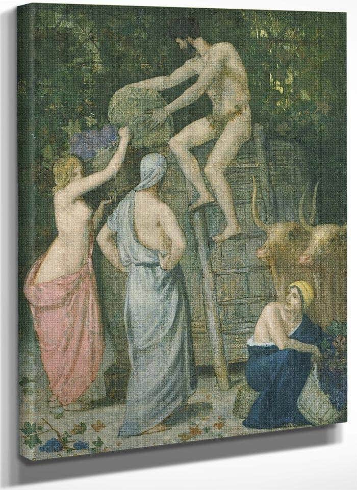 The Wine Press 1865 By Pierre Puvis De Chavannes Fine Art Print