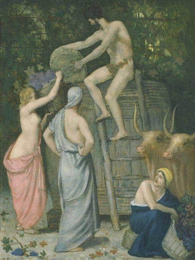 The Wine Press 1865 By Pierre Puvis De Chavannes Fine Art Print