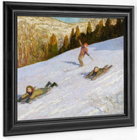 The Winter Race By Francis Luis Mora Fine Art Print