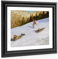 The Winter Race By Francis Luis Mora Fine Art Print
