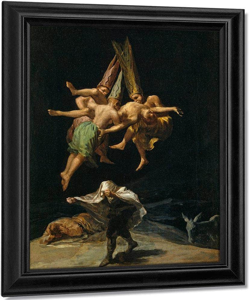 The Witches Flight 1797 43 5X30 5Cm Prado Museum P07748 By Francisco De Goya Fine Art Print