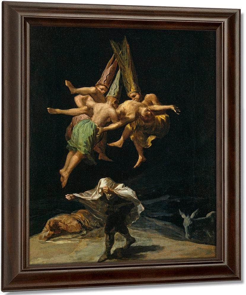 The Witches Flight 1797 43 5X30 5Cm Prado Museum P07748 By Francisco De Goya Fine Art Print