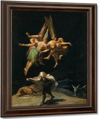 The Witches Flight 1797 43 5X30 5Cm Prado Museum P07748 By Francisco De Goya Fine Art Print