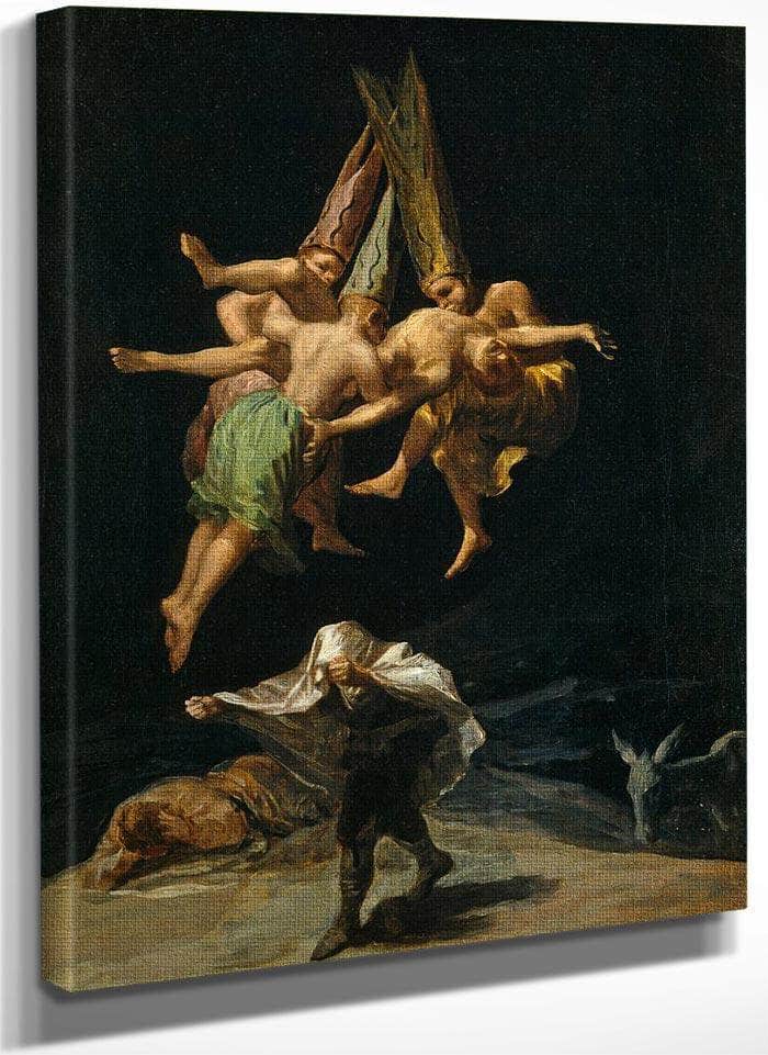 The Witches Flight 1797 43 5X30 5Cm Prado Museum P07748 By Francisco De Goya Fine Art Print