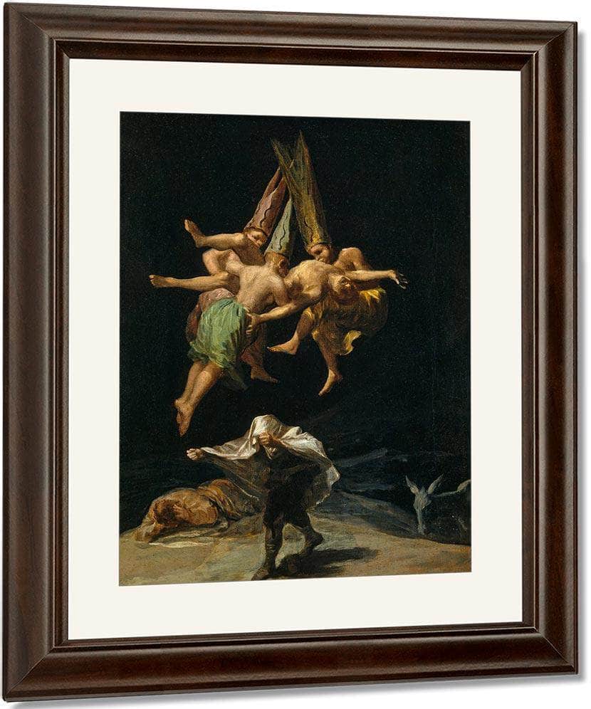 The Witches Flight 1797 43 5X30 5Cm Prado Museum P07748 By Francisco De Goya Fine Art Print