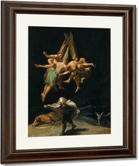 The Witches Flight 1797 43 5X30 5Cm Prado Museum P07748 By Francisco De Goya Fine Art Print