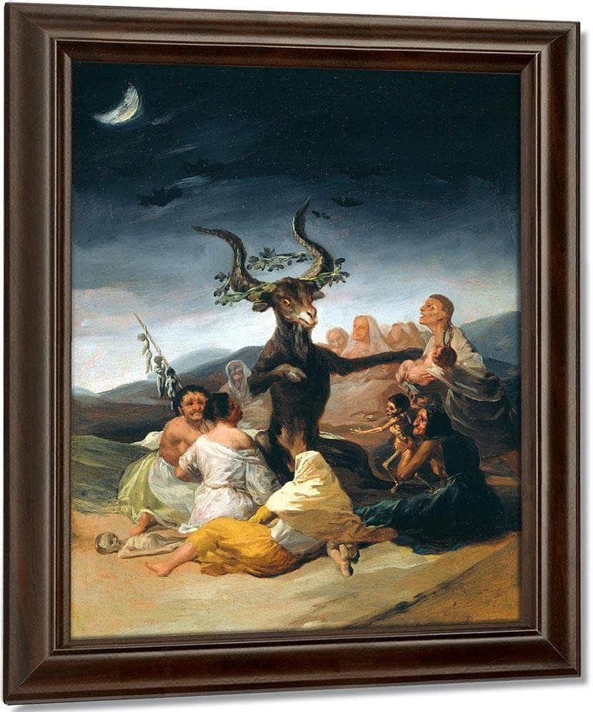 The Witches Sabbath 1797 98 43X30Cm Museum Of Lazaro Galdiano By Francisco De Goya Fine Art Print