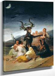 The Witches Sabbath 1797 98 43X30Cm Museum Of Lazaro Galdiano By Francisco De Goya Fine Art Print