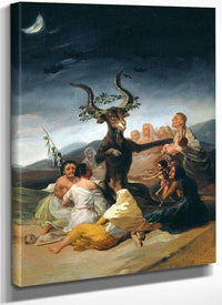 The Witches Sabbath 1797 98 43X30Cm Museum Of Lazaro Galdiano By Francisco De Goya Fine Art Print