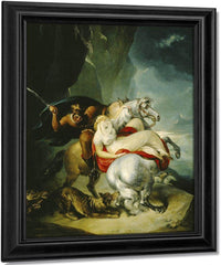 The Wolves Descending From The Alps By William Hamilton Fine Art Print