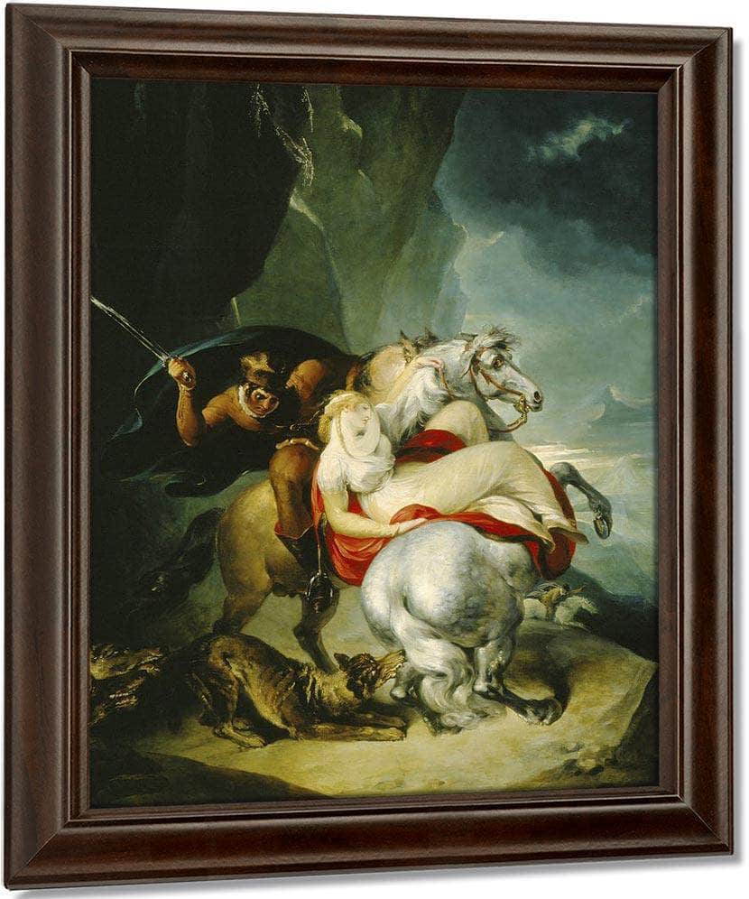 The Wolves Descending From The Alps By William Hamilton Fine Art Print