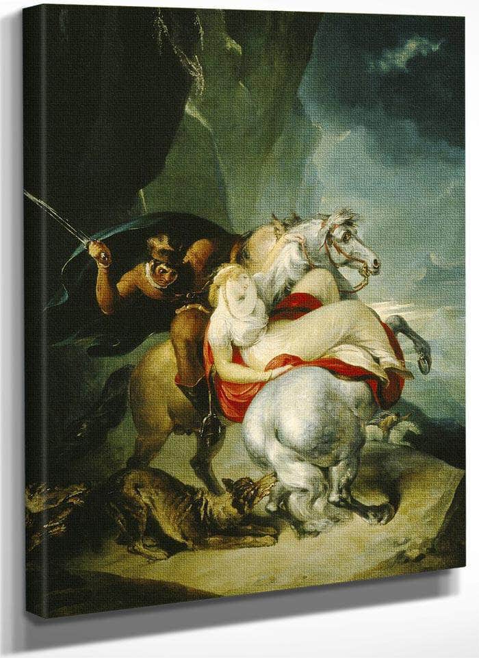The Wolves Descending From The Alps By William Hamilton Fine Art Print