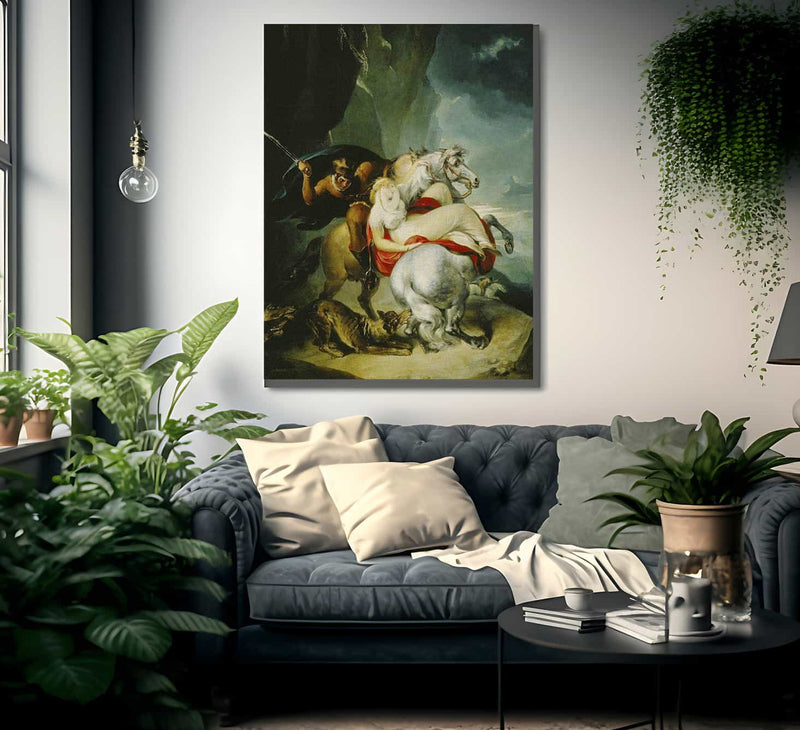 The Wolves Descending From The Alps By William Hamilton Fine Art Print