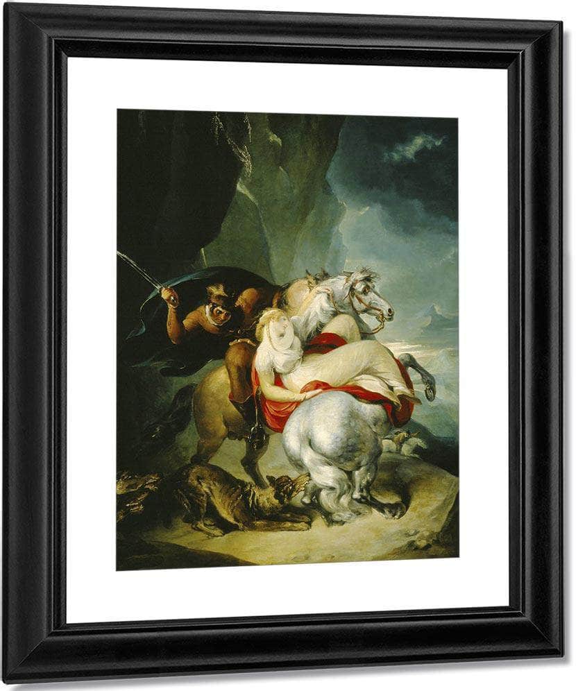 The Wolves Descending From The Alps By William Hamilton Fine Art Print