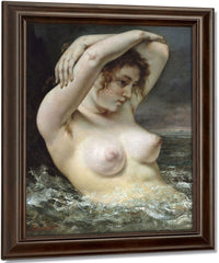 The Woman In The Waves By Jean Desire Gustave Courbet Fine Art Print