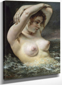 The Woman In The Waves By Jean Desire Gustave Courbet Fine Art Print