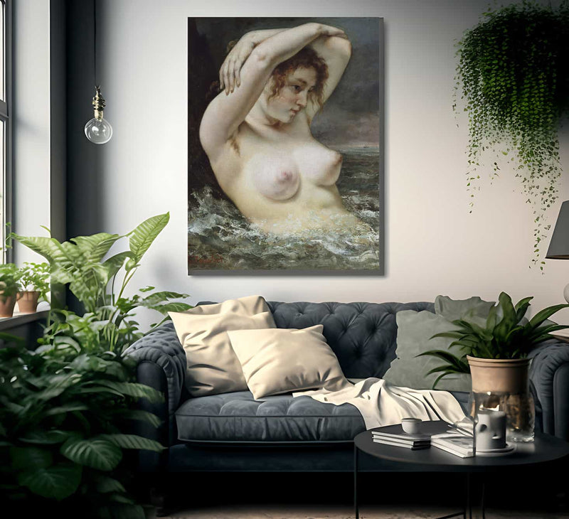 The Woman In The Waves By Jean Desire Gustave Courbet Fine Art Print