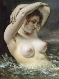 The Woman In The Waves By Jean Desire Gustave Courbet Fine Art Print