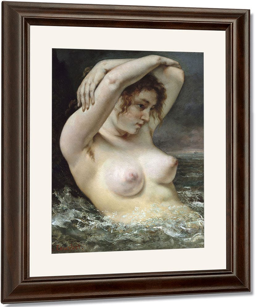 The Woman In The Waves By Jean Desire Gustave Courbet Fine Art Print