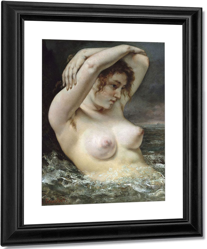 The Woman In The Waves By Jean Desire Gustave Courbet Fine Art Print