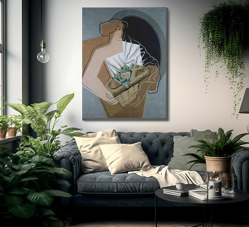 The Woman With The Basket By Juan Gris Fine Art Print