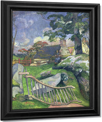 The Wooden Gate Or, The Pig Keeper By Eugene Henri Paul Gauguin Fine Art Print