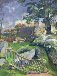 The Wooden Gate Or, The Pig Keeper By Eugene Henri Paul Gauguin Fine Art Print