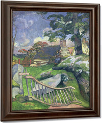 The Wooden Gate Or, The Pig Keeper By Eugene Henri Paul Gauguin Fine Art Print
